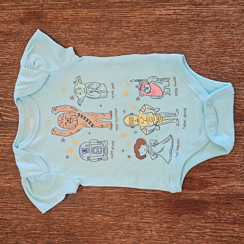 Star Wars Short Sleeve Onesie, Size 0-3 Months